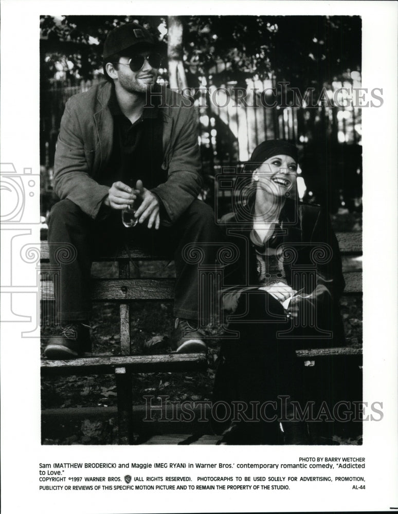 1997, Matthew Broderick and Meg Ryan in " Addicted To Love." - Historic Images
