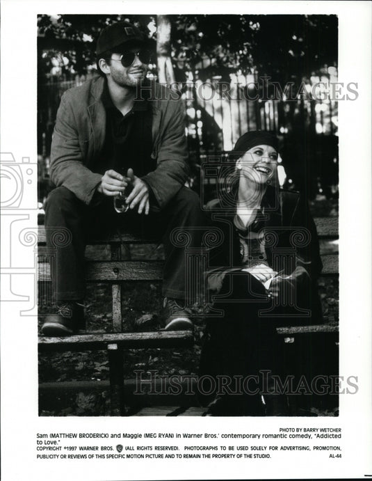 1997, Matthew Broderick and Meg Ryan in " Addicted To Love." - Historic Images