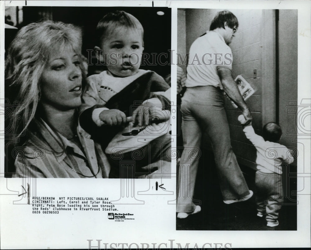 1985, Carol and Tyler Rose. Pete Rose - cvp95193 - Historic Images