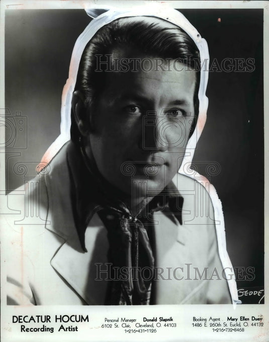 1972 Press Photo Decatur Hocum-recording artist - cvp95785 - Historic Images