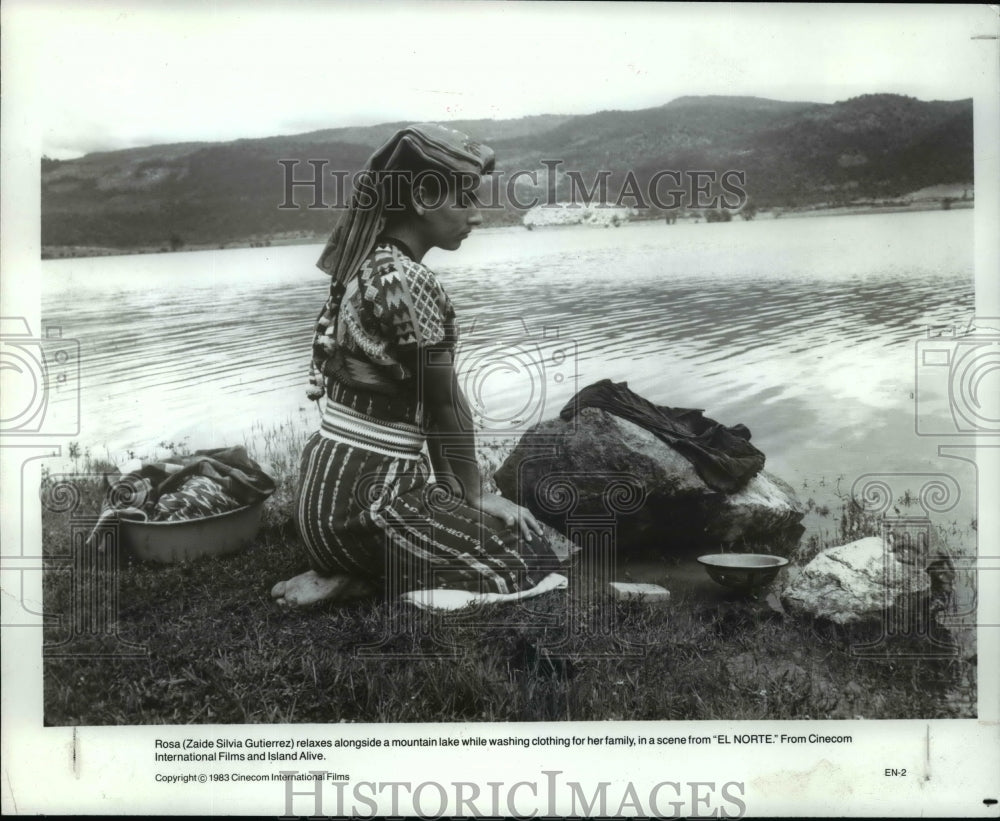 1984 Press Photo Zaide Silvia Gutierrez in one of her movies "EL NORTE" - Historic Images