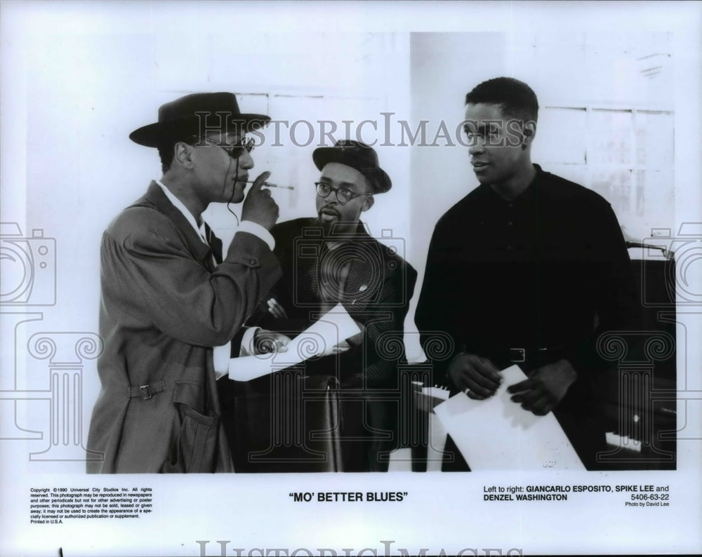 1991, Giancarlo Esposito, Spike Lee and Denzel Washington - cvp95994 - Historic Images