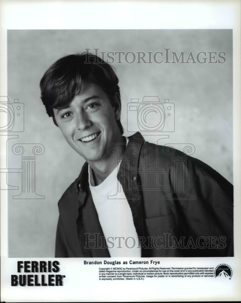 Press Photo Brandon Douglas as Cameron Frye in Ferris Bueller - cvp96443 - Historic Images