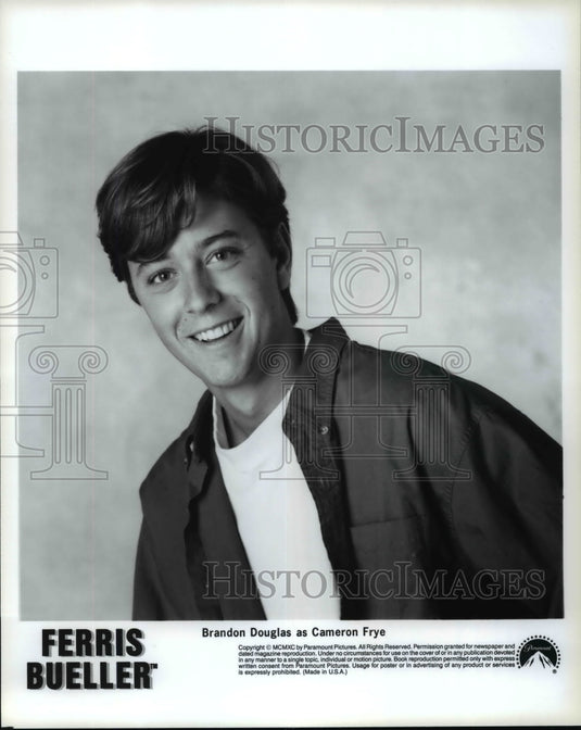 Press Photo Brandon Douglas as Cameron Frye in Ferris Bueller - cvp96443 - Historic Images