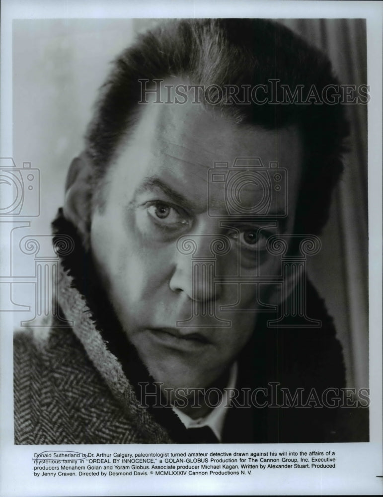 1985 Press Photo Donald Sutherland-Ordeal By Innocence - cvp96556 - Historic Images