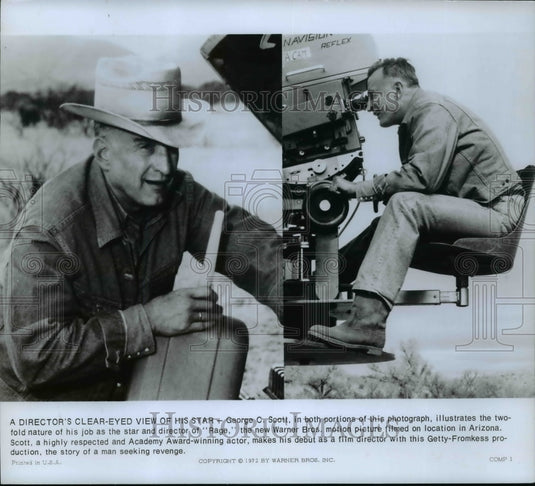 1972 Press Photo George C. Scott, the star and director of Rage. - cvp96592 - Historic Images