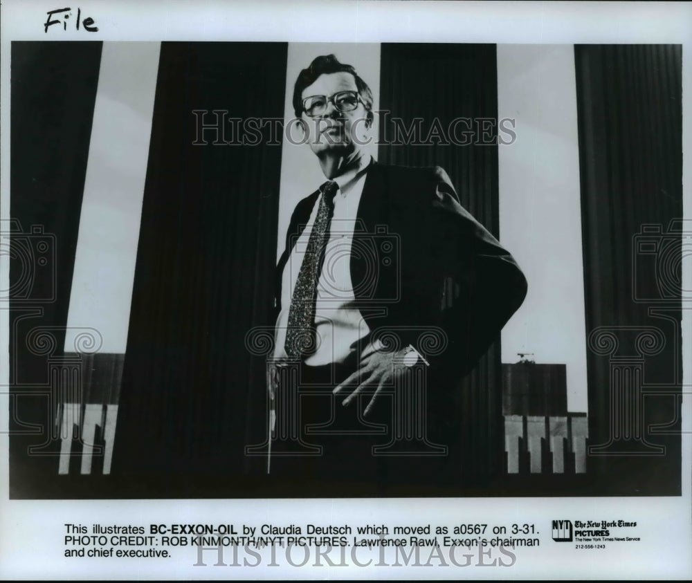 1989 Press Photo Lawrence Rawl - Historic Images