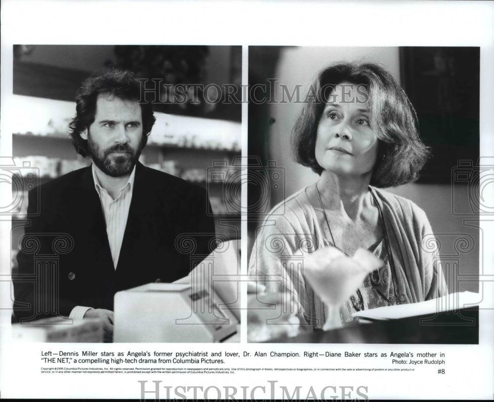 Press Photo Dennis Miller &amp; Diane Baker in The Net - cvp96640-Historic Images