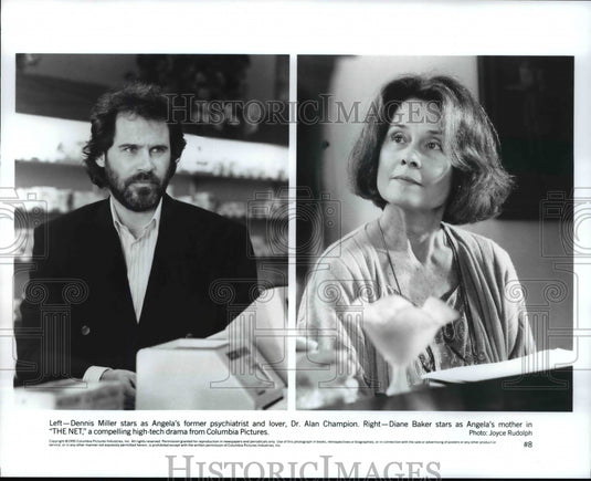 Press Photo Dennis Miller & Diane Baker in The Net - cvp96640-Historic Images