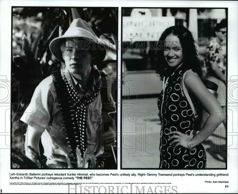 1987, Edoardo Ballerini and Tammy Townsend in The Pest. - cvp96681 - Historic Images