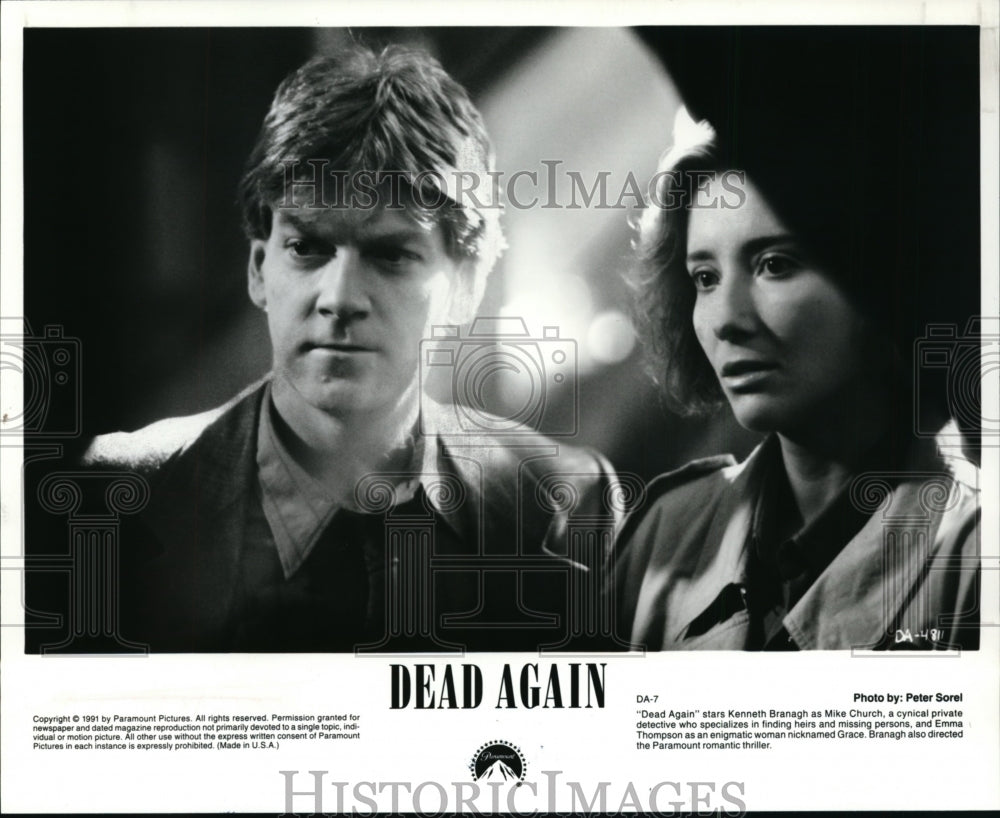 1991 Press Photo Dead Again-Kenneth Branagh ad Emma Thompson - cvp96754 - Historic Images