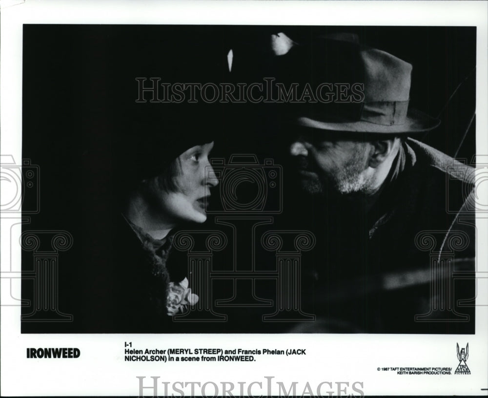 1987, Meryl Streep and Jack Nicholson in Ironweed. - cvp96867 - Historic Images