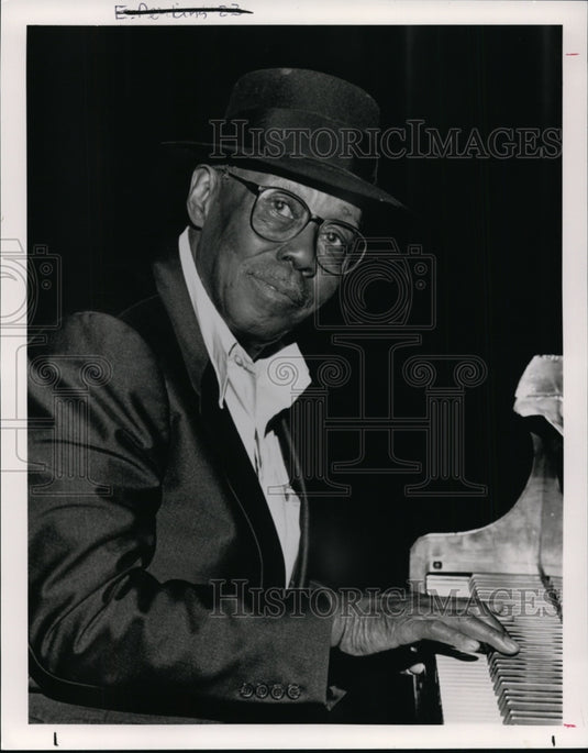 1995 Press Photo Pinetop Perkins, piano player at Wilberts. - cvp96989- Historic Images