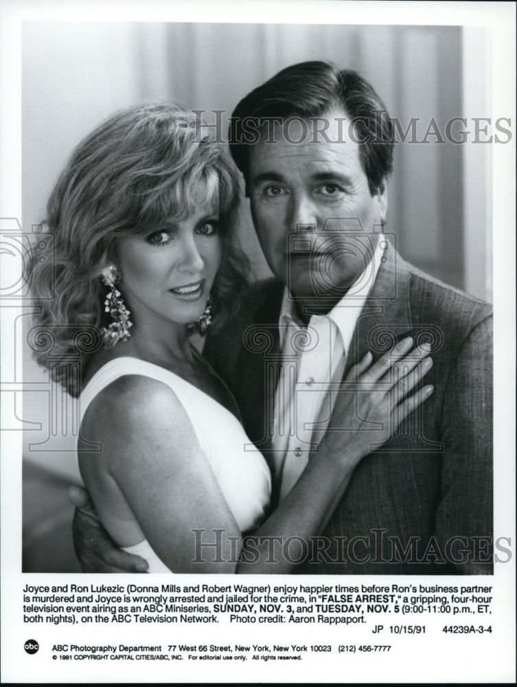 1991 Press Photo Donna Mills and Robert Wagner-False Arrest - cvp97030 - Historic Images