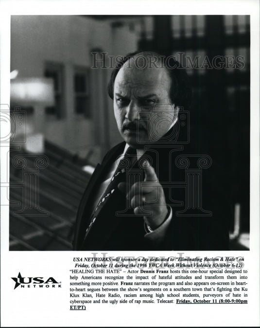 Press Photo Dennis Franz-Eliminating Racism & Hate host - cvp97071 - Historic Images