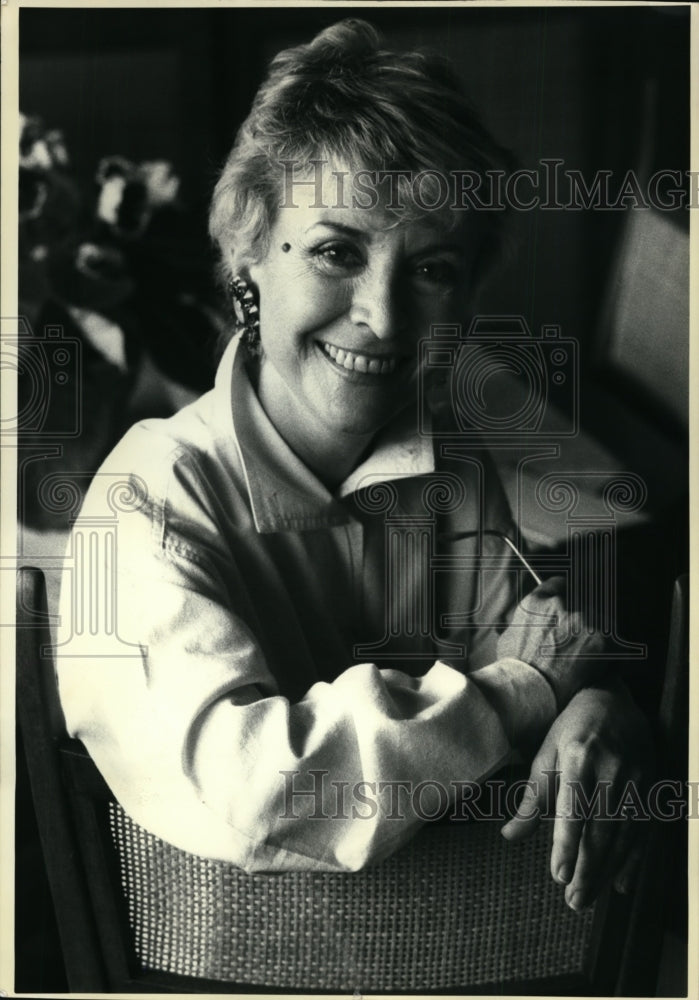 1989, Rosemary Prinz during an interview in New York City. - Historic Images