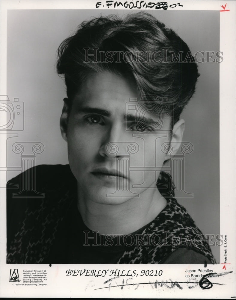 1990, Jason Priestley in Beverly Hills, 90210. - cvp97147 - Historic Images