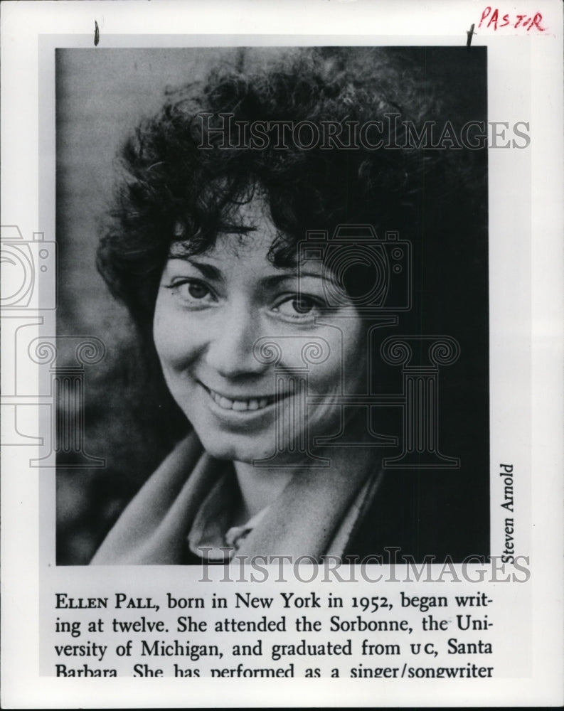 1984, Ellen Pall, author. - cvp97163 - Historic Images