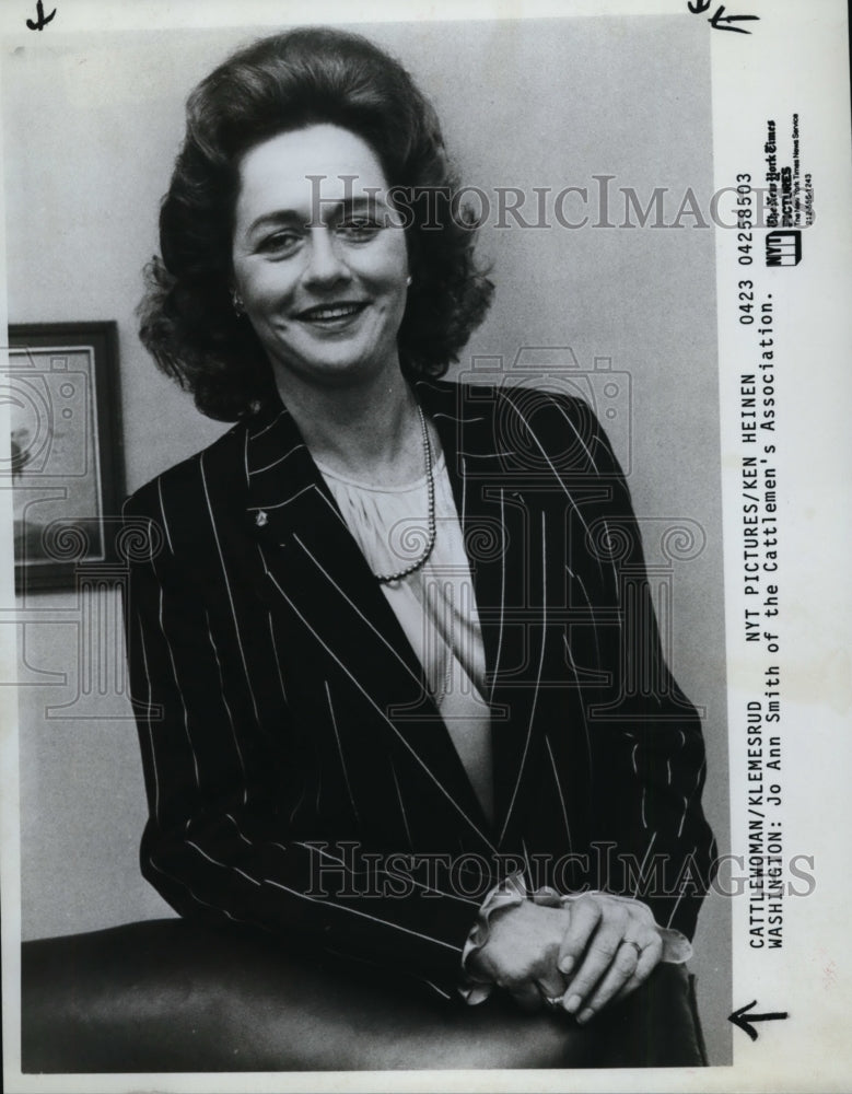 1985 Jo Ann Smith of the Cattlemen's association - Historic Images