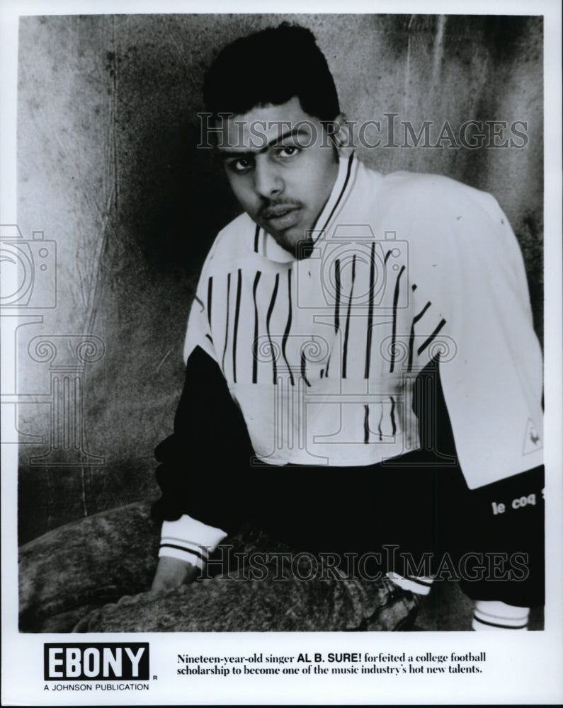 1989, Al B. Sure! is profiled on Ebony. - cvp97390 - Historic Images