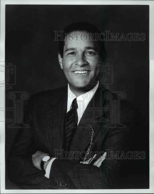 Press Photo Bryant Gumbel, anchor of CBS News primetime news magazine. - Historic Images