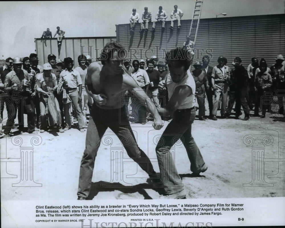 1979 Press Photo Clint Eastwood in Every Which Way But Loose. - cvp99030-Historic Images