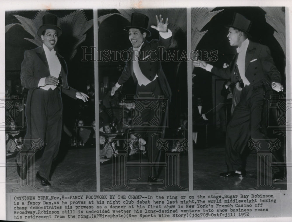 1952 Fancy footwork By The Champ Sugar Ray Robinson - Historic Images