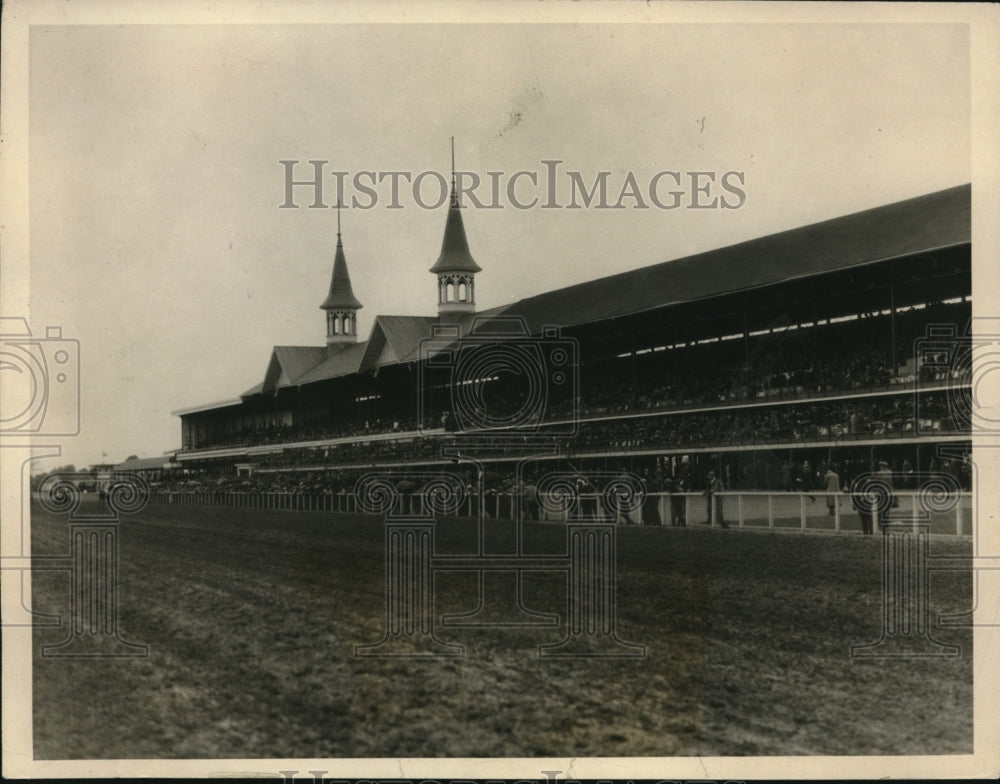 1934 Press Photo Race Track and Grandstand At Churchill Downs - Historic Images
