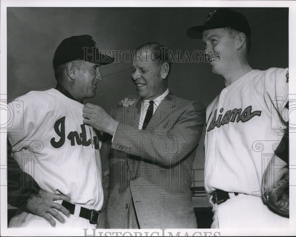 1956 Al Lopez, Babe Herman & Don Herman of Cleveland Indians - Historic Images