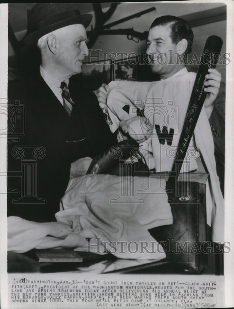 1940 Press Photo Clark Griffin President Of Washington Nationals - cvs01368 - Historic Images