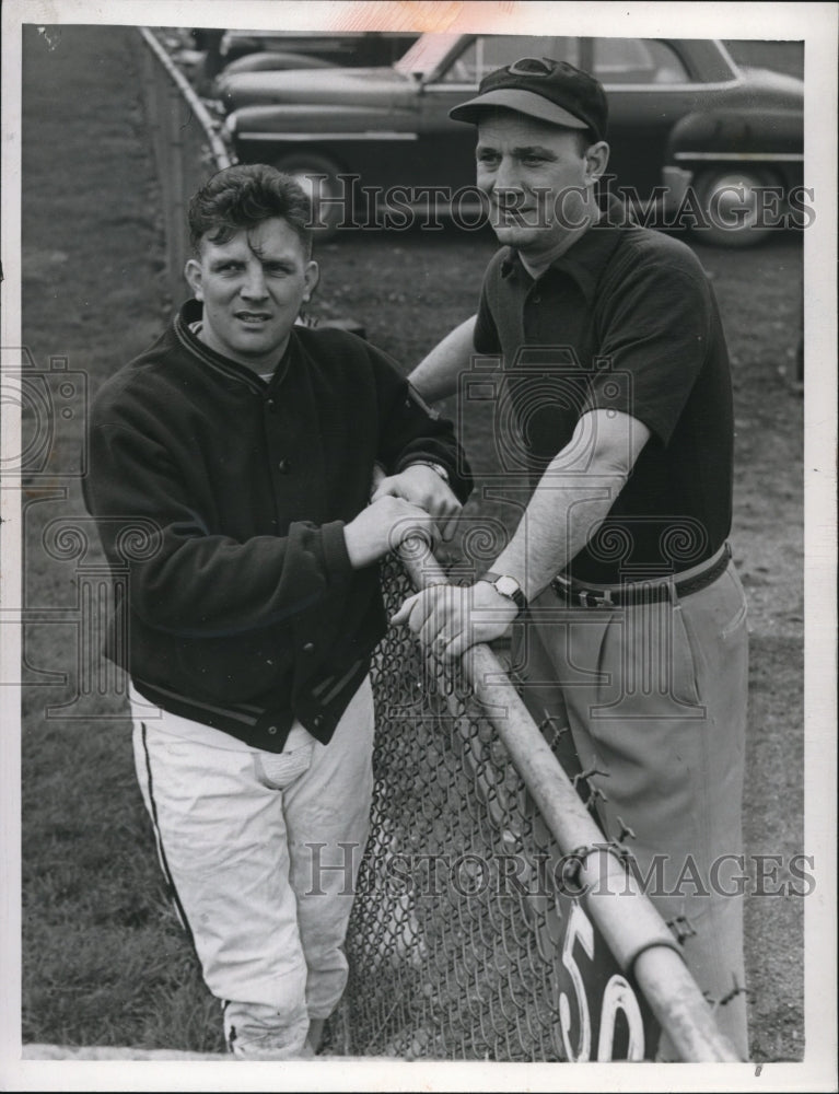 1951 Lou Saban Of Case & Reserve Coach Eddie Finnigan - Historic Images