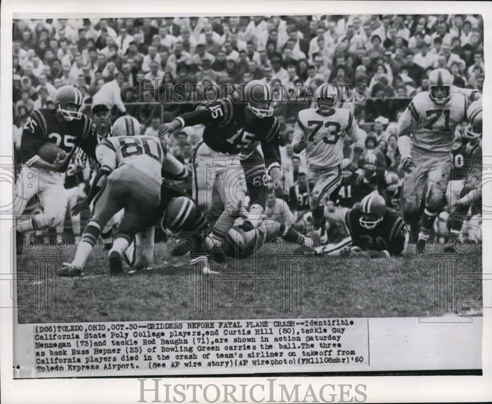 1960 Bowling Green Back Russ Hepner Runs Ball In Toledo - Historic Images