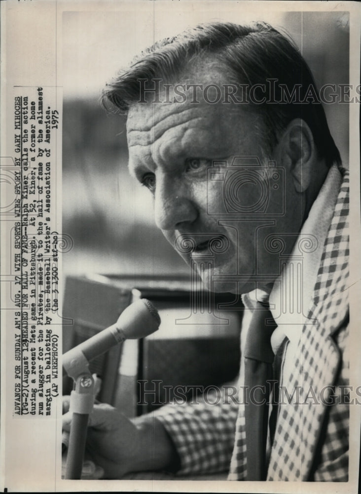 1975 Ralph Kiner, Former Pirate Makes it to The Hall of Fame - Historic Images