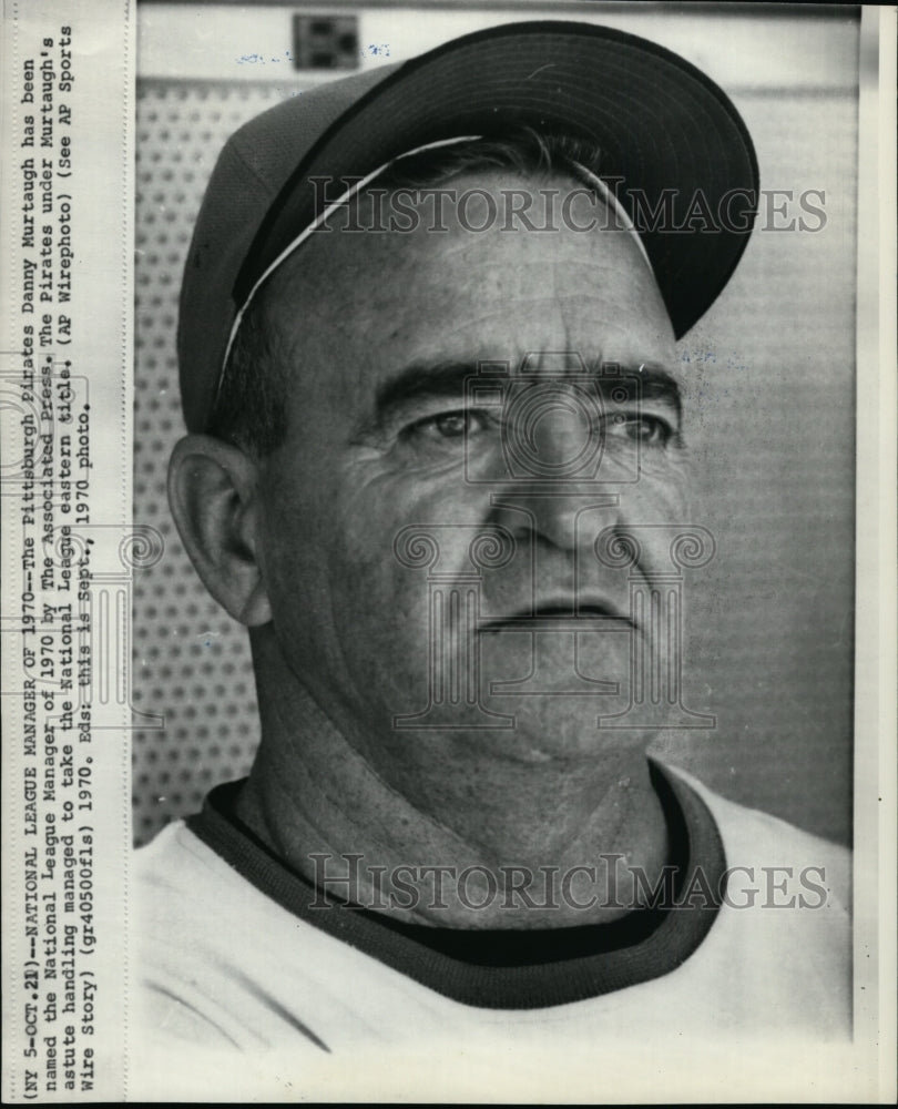 1970 Press Photo Pirates Manager Danny Murtaugh AP Named National League Manager- Historic Images