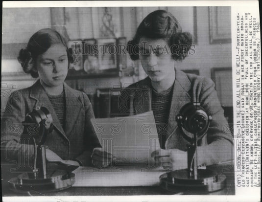 1940 14 year old Princess Elizabeth said today in her first radio - Historic Images