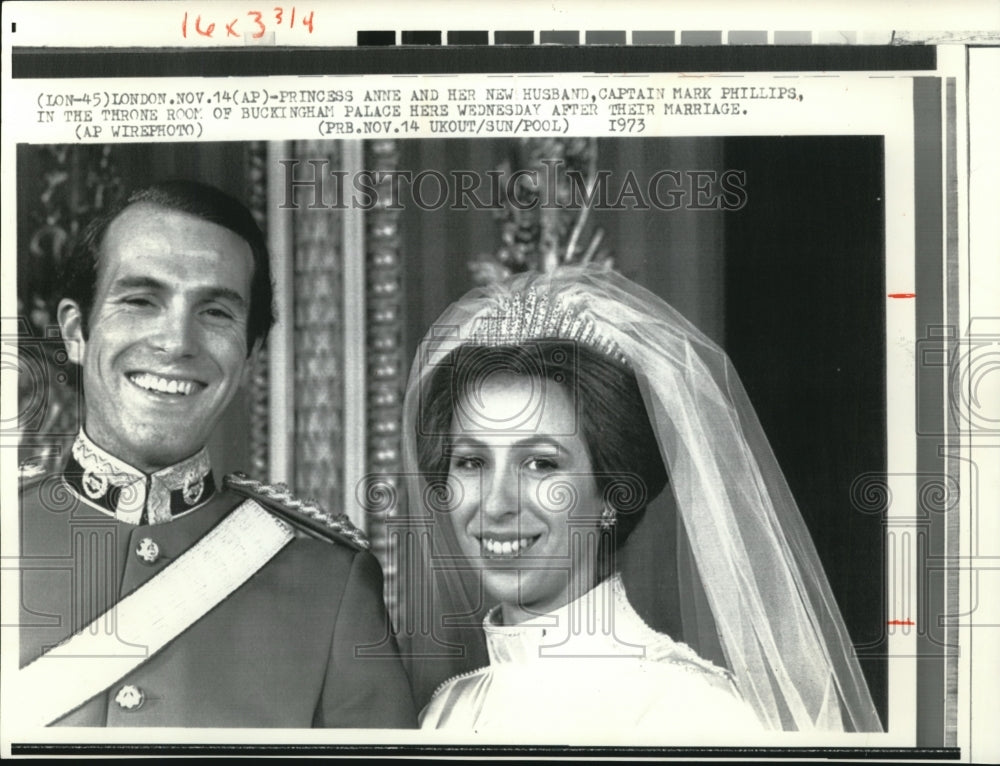 1973 Princess Anne &amp; her husband Captain Mark Phillips - Historic Images