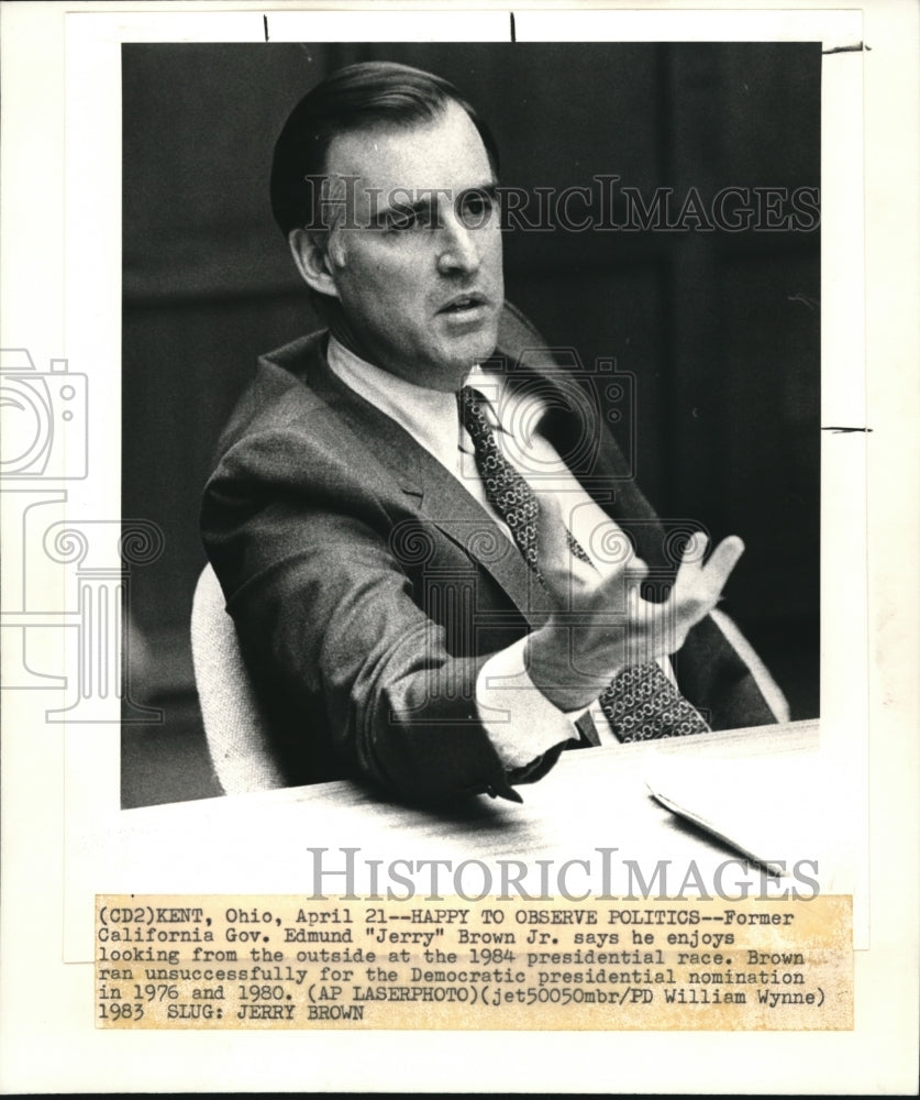 1983 Former California Gov. Edmund &quot;Jerry&quot; Brown Jr. says he enjoys-Historic Images