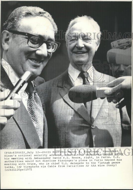 1971 Press Photo Henry A Kissinger, President Nixon's National Security Adviser - Historic Images