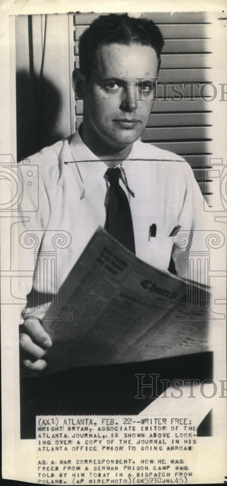 1945 Wright Bryan, Associate Editor of the Atlanta Journal-Historic Images
