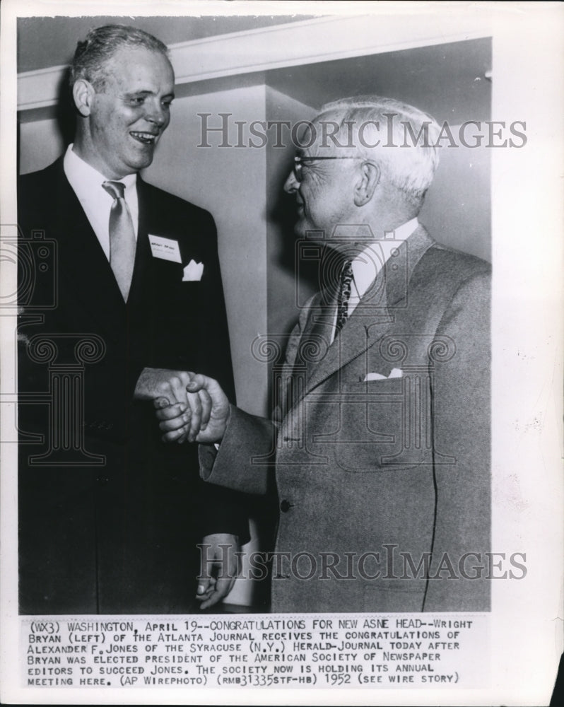 1952 Wright Bryan Pres of the American Society of Newspaper Editors-Historic Images