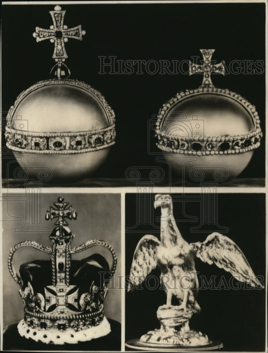 1937 Wire Photo Golden orbs of Royalty  - Historic Images