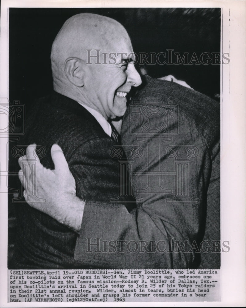 1963 Press Photo Gen. Jimmy Doolittle who led America first bombing raid - Historic Images
