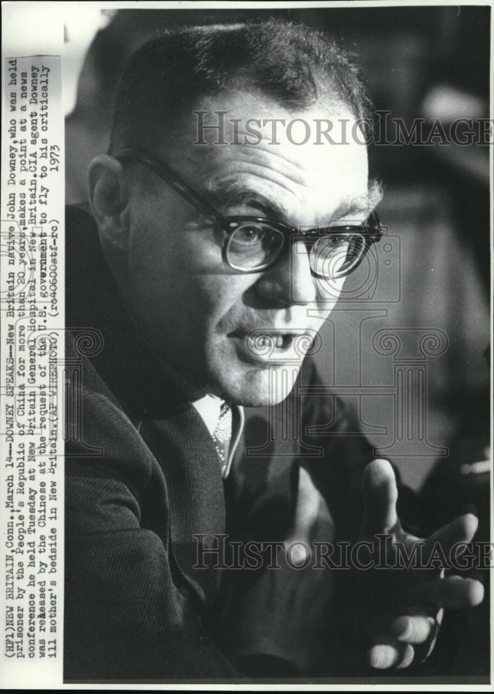 1973 John Downey held prisoner by the People's Republic of China - Historic Images