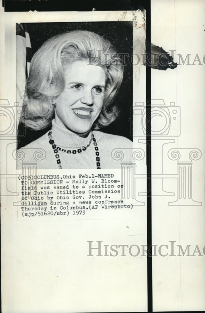 1973 Wire Photo Sally Bloomfield to position on Public Utilities Commission - Historic Images