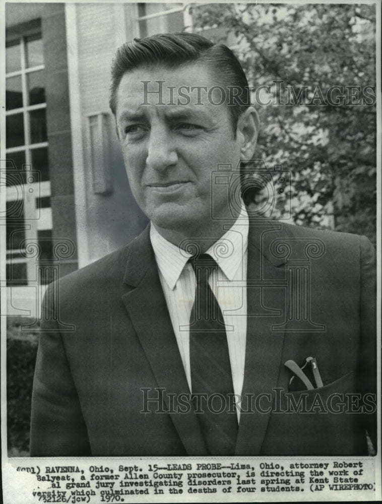 1970 Press Photo The Ohio lawyer Robert Balyeat - Historic Images