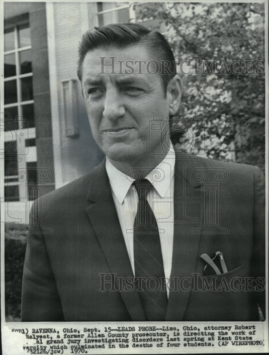 1970 Press Photo The Ohio lawyer Robert Balyeat - Historic Images