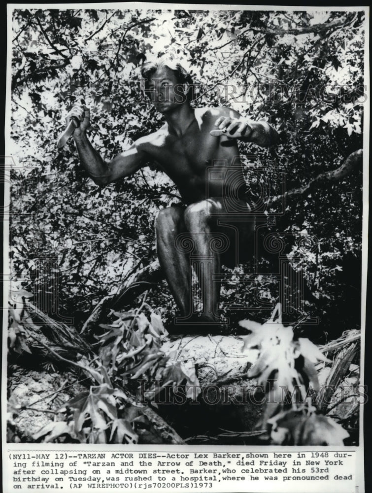 1973 Press Photo Actor Lex Baker of Tarzan and The Arrow of Death, died - Historic Images