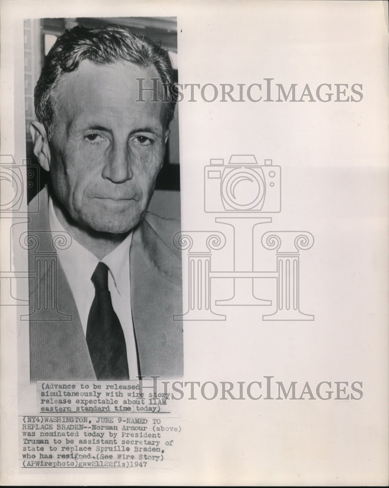 1947 Wire Photo Norman Armour was nominated to be assistant secretary of State - Historic Images