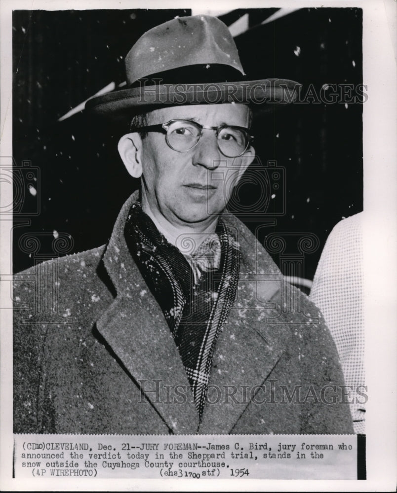 1954 Press Photo James C Bird, jury foreman of the Sheppard trial - Historic Images