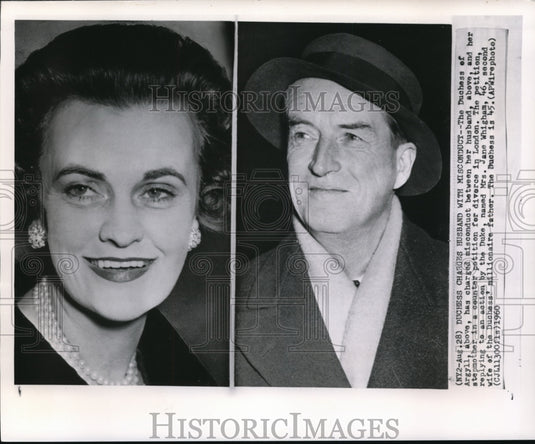 1960 Press Photo The Duchess of Argyll charged her husband and stepmother - Historic Images